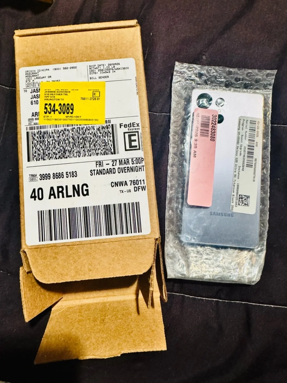 *Like New Samsung Galaxy S25 Ultra SG, Titanium Black 256GB*